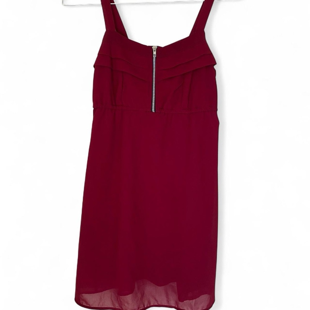 Chic Sleeveless Burgundy Mini Dress